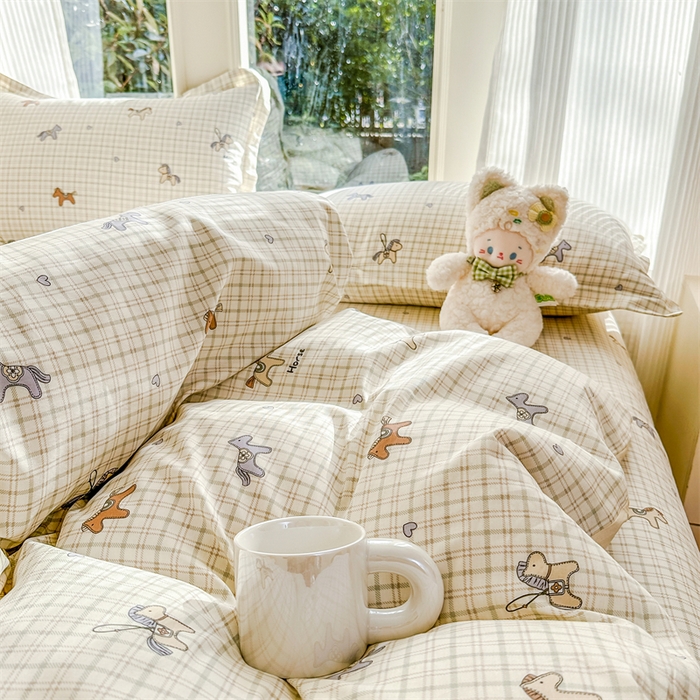 91家纺网 家纺一手货源 找家纺 帛织澜家纺 2026新款A类新疆全棉纯棉12868单品印花四件套（预留缩水，提供质检报告） 马到成功