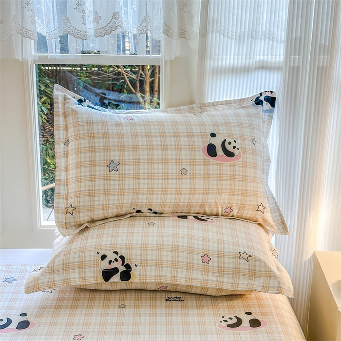 91家纺网 家纺一手货源 找家纺 帛织澜家纺 2026新款A类新疆全棉纯棉12868单品印花四件套（预留缩水，提供质检报告） 星空熊猫