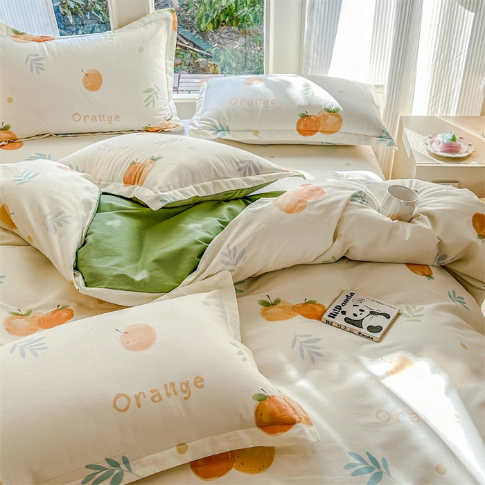 91家纺网 家纺一手货源 找家纺 帛织澜家纺 2026新款A类新疆全棉纯棉12868单品印花四件套（预留缩水，提供质检报告） 鲜橙多