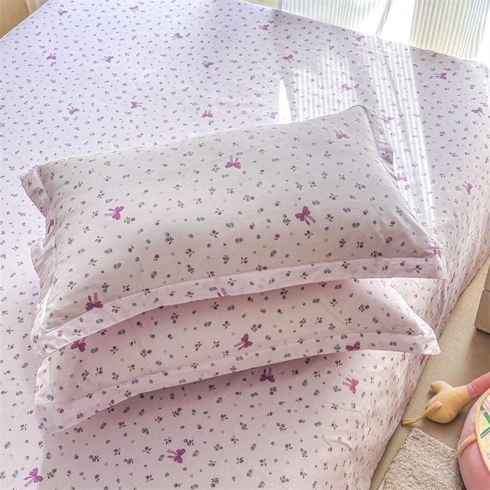 91家纺网 家纺一手货源 找家纺 帛织澜家纺 2026新款A类新疆全棉纯棉12868单品印花四件套（预留缩水，提供质检报告） 童话花町