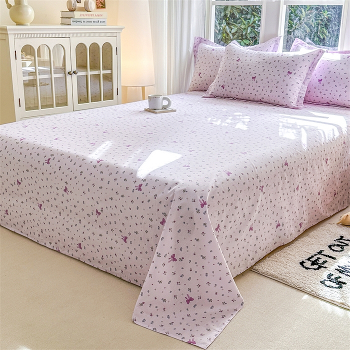 91家纺网 家纺一手货源 找家纺 帛织澜家纺 2026新款A类新疆全棉纯棉12868单品印花四件套（预留缩水，提供质检报告） 童话花町