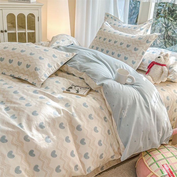 帛织澜家纺 2026新款A类新疆全棉纯棉12868单品印花四件套（预留缩水，提供质检报告） 心动旋律