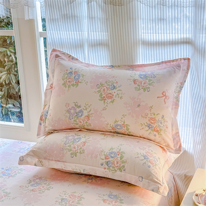 91家纺网 家纺一手货源 找家纺 帛织澜家纺 2026新款A类新疆全棉纯棉12868单品印花四件套（预留缩水，提供质检报告） 静听花语