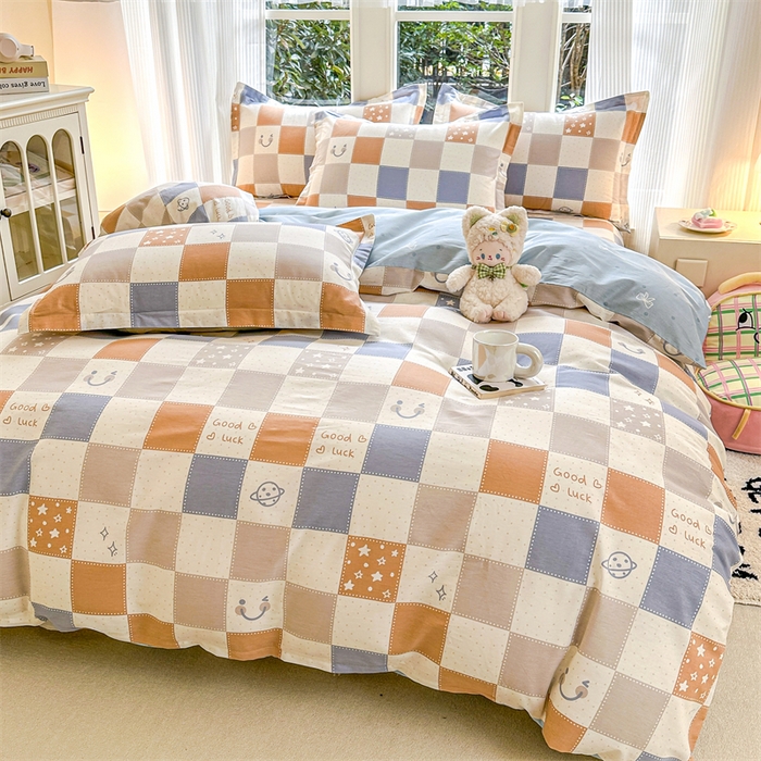 91家纺网 家纺一手货源 找家纺 帛织澜家纺 2026新款A类新疆全棉纯棉12868单品印花四件套（预留缩水，提供质检报告） 流浪星球