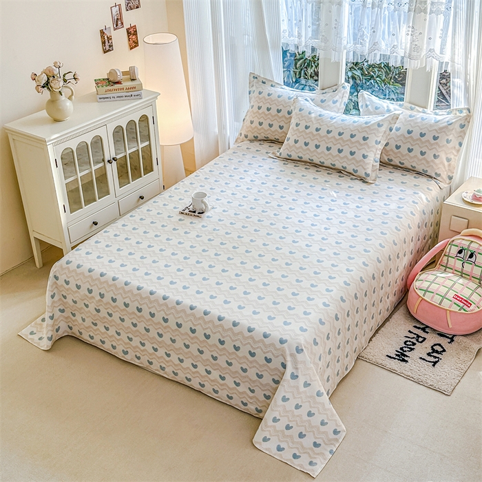 91家纺网 家纺一手货源 找家纺 帛织澜家纺 2026新款A类新疆全棉纯棉12868单品印花四件套（预留缩水，提供质检报告） 心动旋律