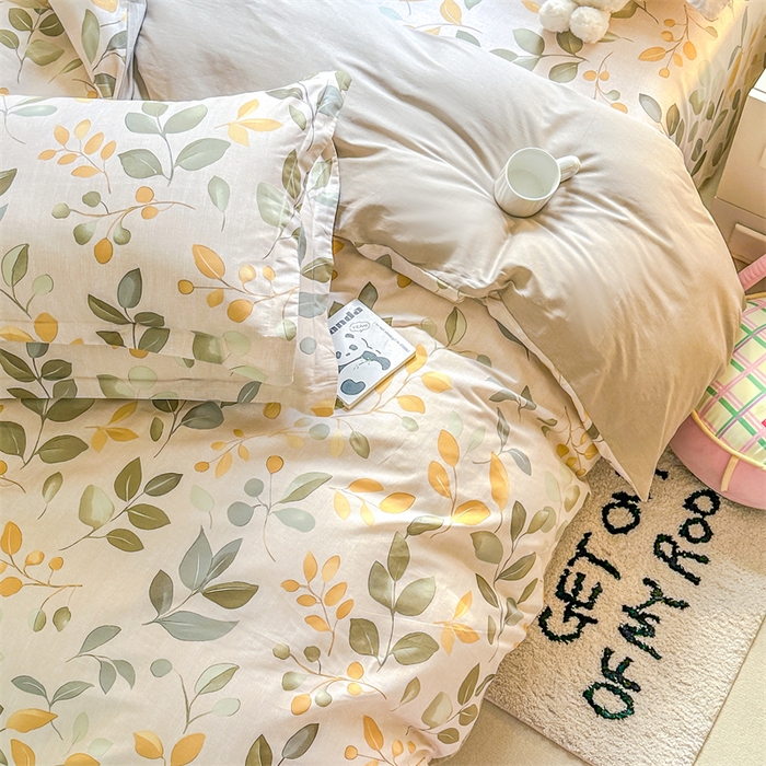 91家纺网 家纺一手货源 找家纺 帛织澜家纺 2026新款A类新疆全棉纯棉12868单品印花四件套（预留缩水，提供质检报告） 飘林