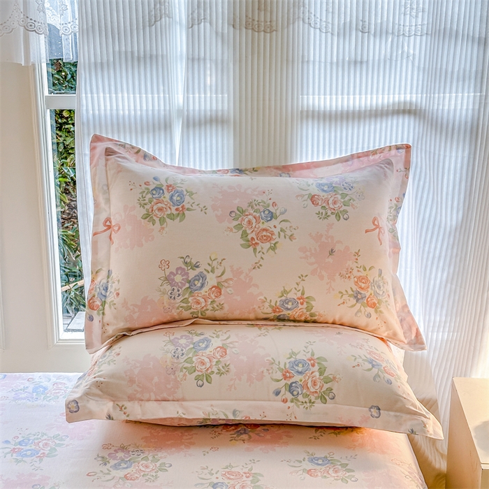 91家纺网 家纺一手货源 找家纺 帛织澜家纺 2026新款A类新疆全棉纯棉12868单品印花四件套（预留缩水，提供质检报告） 静听花语