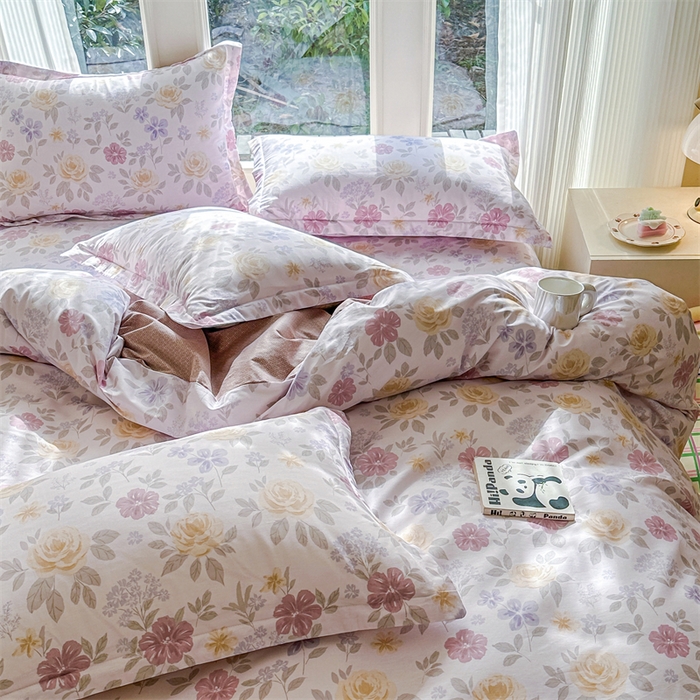 91家纺网 家纺一手货源 找家纺 帛织澜家纺 2026新款A类新疆全棉纯棉12868单品印花四件套（预留缩水，提供质检报告） 繁花锦年