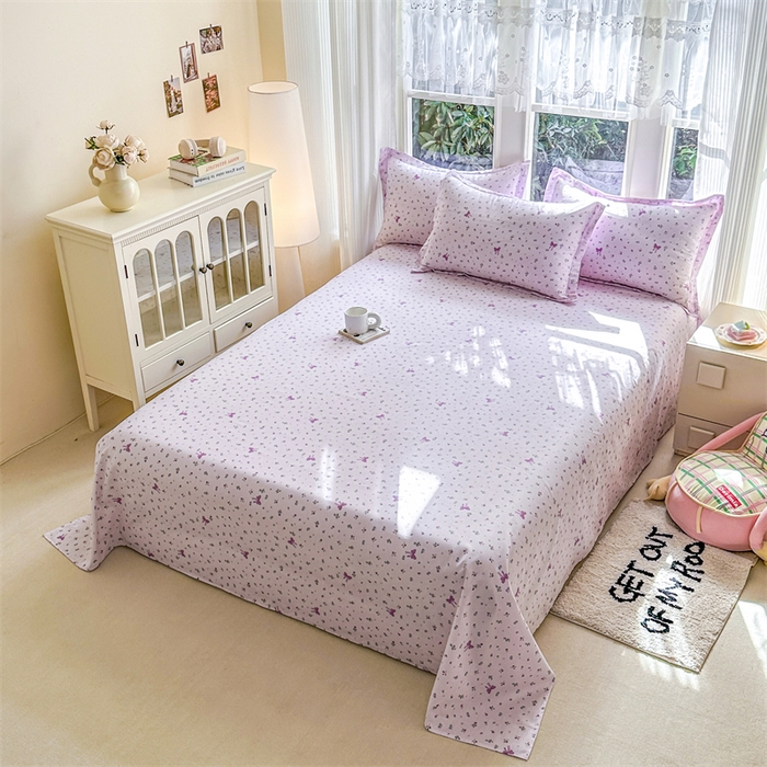 91家纺网 家纺一手货源 找家纺 帛织澜家纺 2026新款A类新疆全棉纯棉12868单品印花四件套（预留缩水，提供质检报告） 童话花町