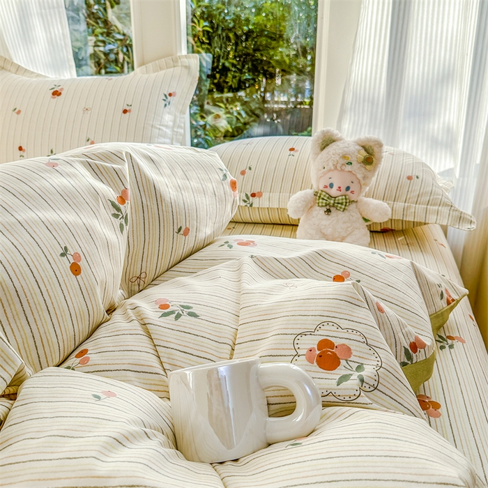 91家纺网 家纺一手货源 找家纺 帛织澜家纺 2026新款A类新疆全棉纯棉12868单品印花四件套（预留缩水，提供质检报告） 果奇