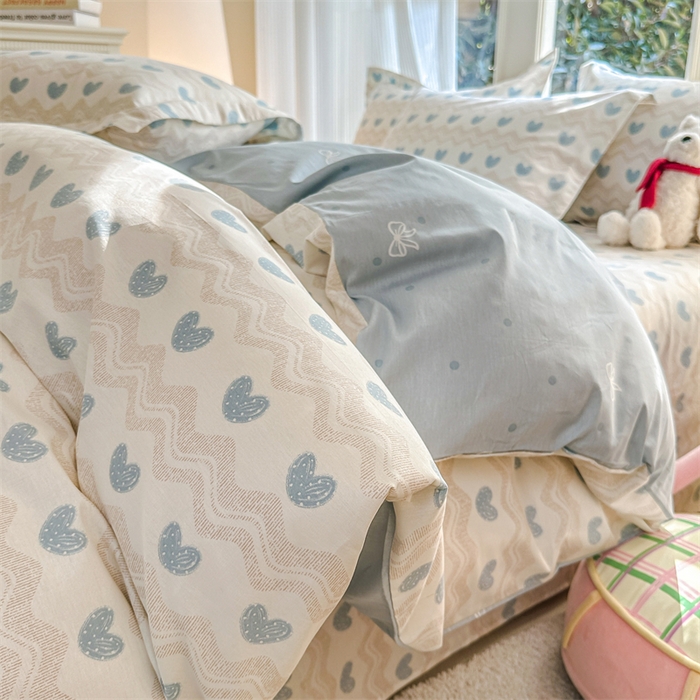 91家纺网 家纺一手货源 找家纺 帛织澜家纺 2026新款A类新疆全棉纯棉12868单品印花四件套（预留缩水，提供质检报告） 心动旋律