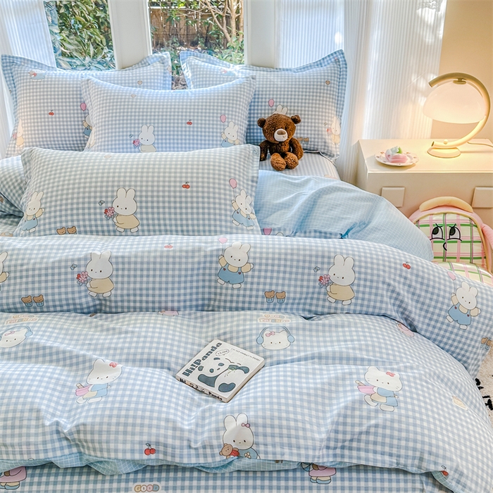 91家纺网 家纺一手货源 找家纺 帛织澜家纺 2026新款A类新疆全棉纯棉12868单品印花四件套（预留缩水，提供质检报告） 萌友聚会