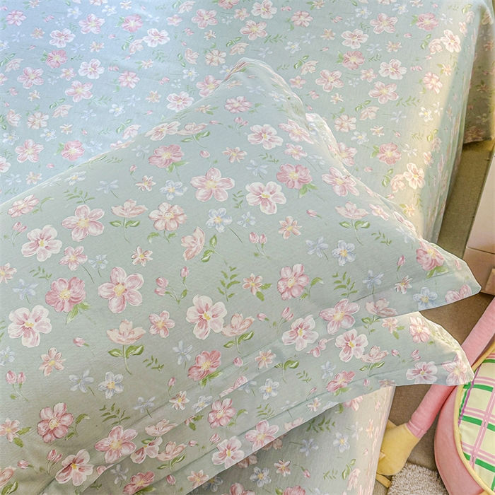 91家纺网 家纺一手货源 找家纺 帛织澜家纺 2026新款A类新疆全棉纯棉12868单品印花四件套（预留缩水，提供质检报告） 恋恋花开