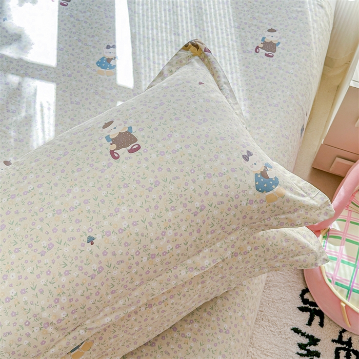 91家纺网 家纺一手货源 找家纺 帛织澜家纺 2026新款A类新疆全棉纯棉12868单品印花四件套（预留缩水，提供质检报告） 碎花学院