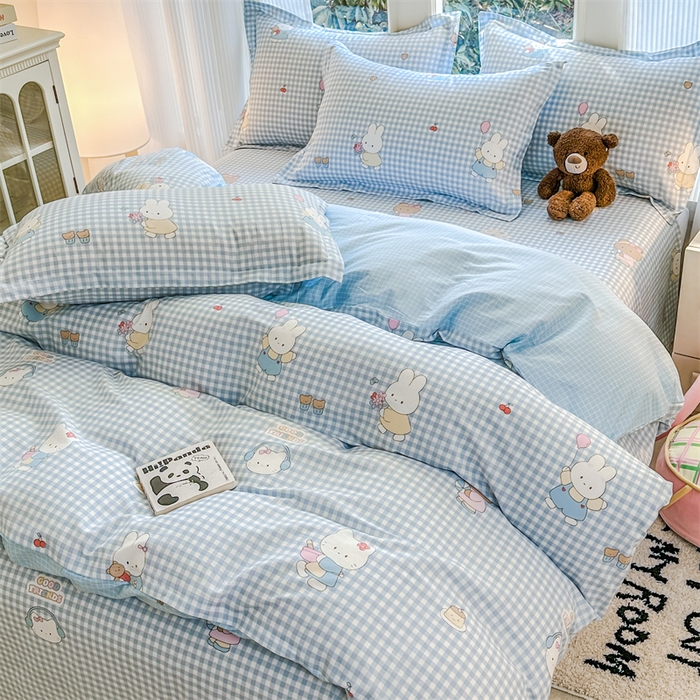 91家纺网 家纺一手货源 找家纺 帛织澜家纺 2026新款A类新疆全棉纯棉12868单品印花四件套（预留缩水，提供质检报告） 萌友聚会