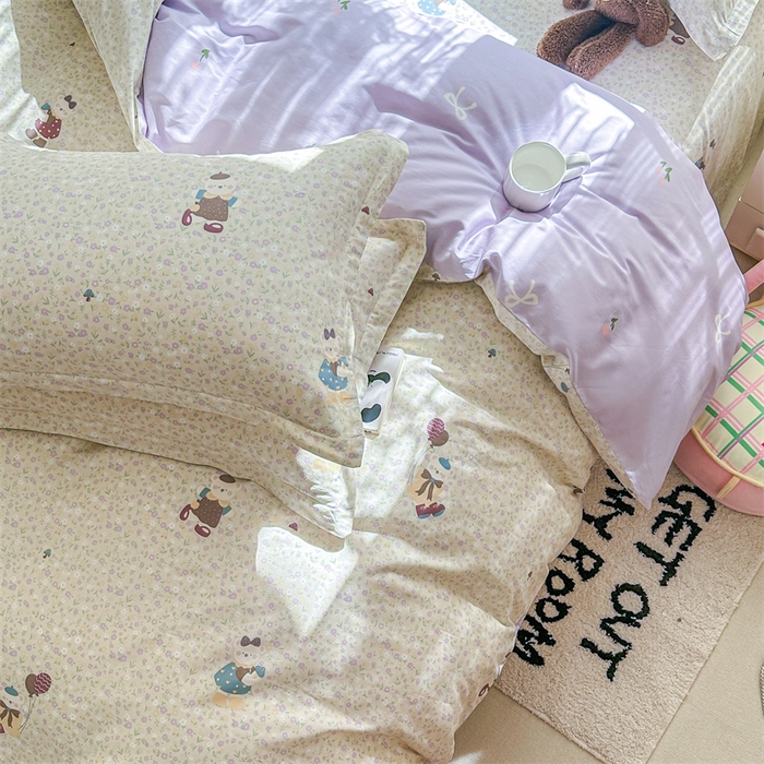 91家纺网 家纺一手货源 找家纺 帛织澜家纺 2026新款A类新疆全棉纯棉12868单品印花四件套（预留缩水，提供质检报告） 碎花学院