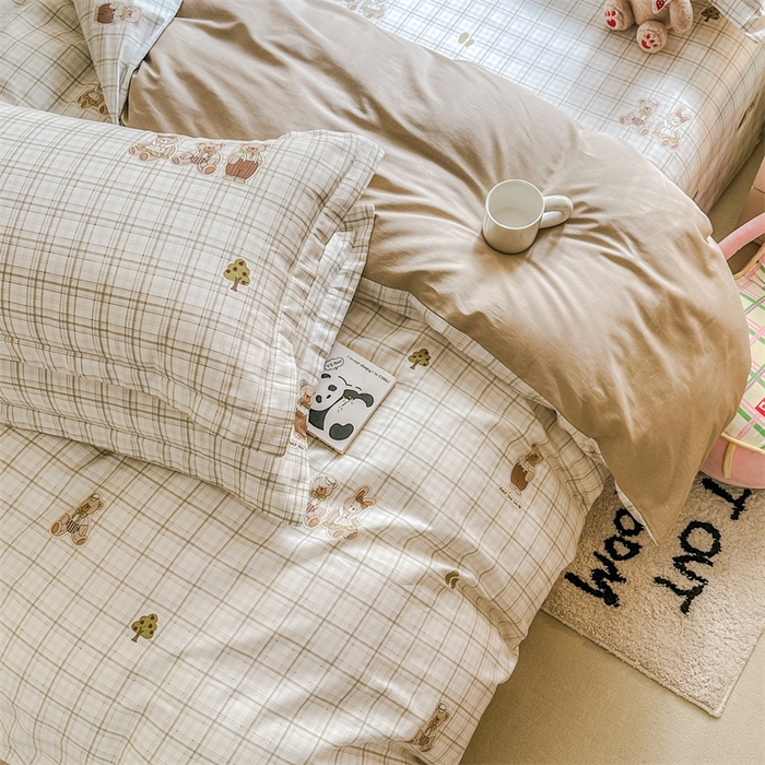 91家纺网 家纺一手货源 找家纺 帛织澜家纺 2026新款A类新疆全棉纯棉12868单品印花四件套（预留缩水，提供质检报告） 欢乐伙伴