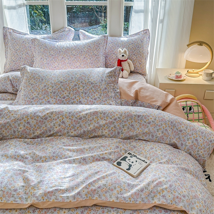 91家纺网 家纺一手货源 找家纺 帛织澜家纺 2026新款A类新疆全棉纯棉12868单品印花四件套（预留缩水，提供质检报告） 樱芝