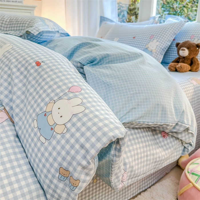 91家纺网 家纺一手货源 找家纺 帛织澜家纺 2026新款A类新疆全棉纯棉12868单品印花四件套（预留缩水，提供质检报告） 萌友聚会