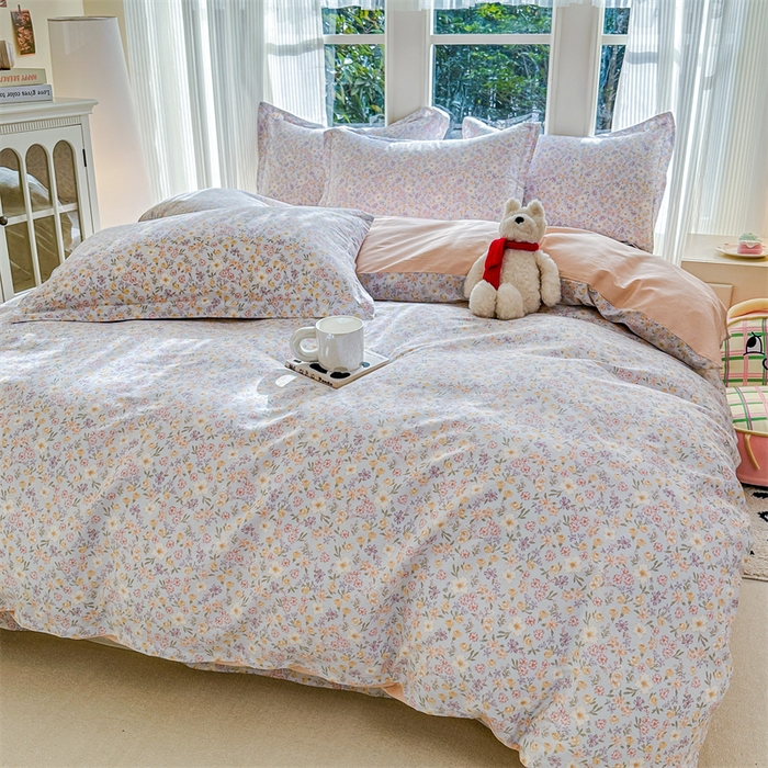 91家纺网 家纺一手货源 找家纺 帛织澜家纺 2026新款A类新疆全棉纯棉12868单品印花四件套（预留缩水，提供质检报告） 樱芝