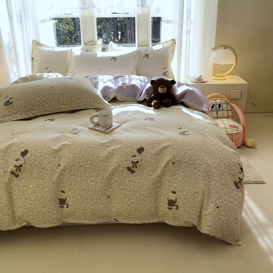 91家纺网 家纺一手货源 找家纺 帛织澜家纺 2026新款A类新疆全棉纯棉12868单品印花四件套（预留缩水，提供质检报告） 碎花学院