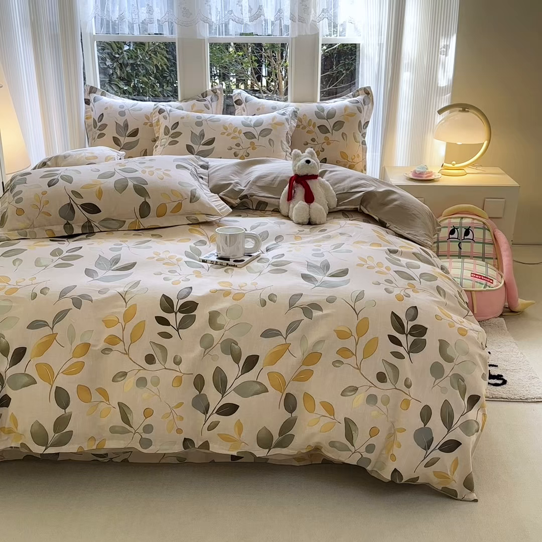 91家纺网 家纺一手货源 找家纺 帛织澜家纺 2026新款A类新疆全棉纯棉12868单品印花四件套（预留缩水，提供质检报告） 飘林