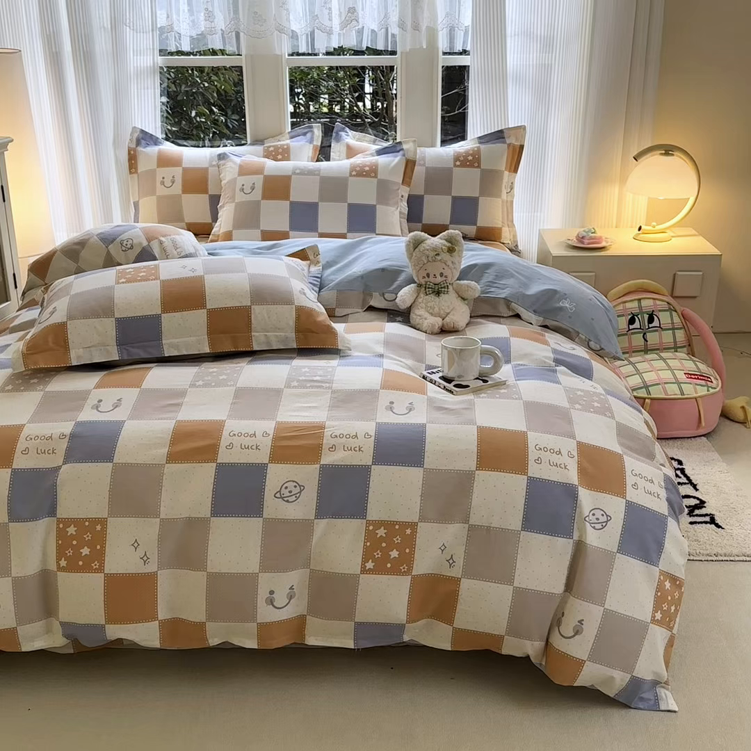 91家纺网 家纺一手货源 找家纺 帛织澜家纺 2026新款A类新疆全棉纯棉12868单品印花四件套（预留缩水，提供质检报告） 流浪星球