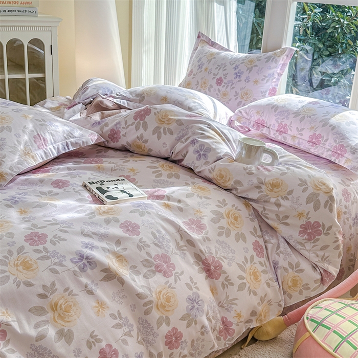 91家纺网 家纺一手货源 找家纺 帛织澜家纺 2026新款A类新疆全棉纯棉12868单品印花四件套（预留缩水，提供质检报告） 繁花锦年