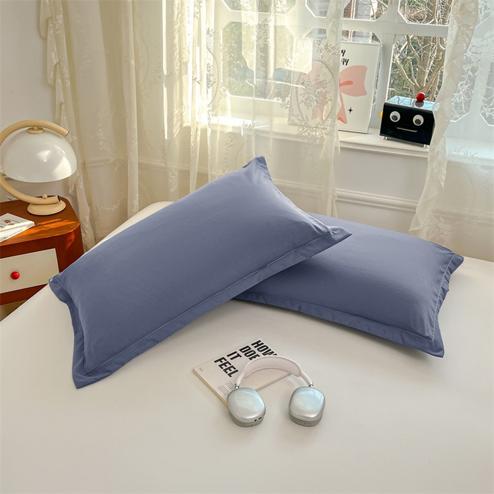 91家纺网 家纺一手货源 找家纺 梦舒羽 2026新款A类云朵棉单层枕套宿舍单人单只一只装枕芯内胆套-单层压线 藏海蓝（单层压线）