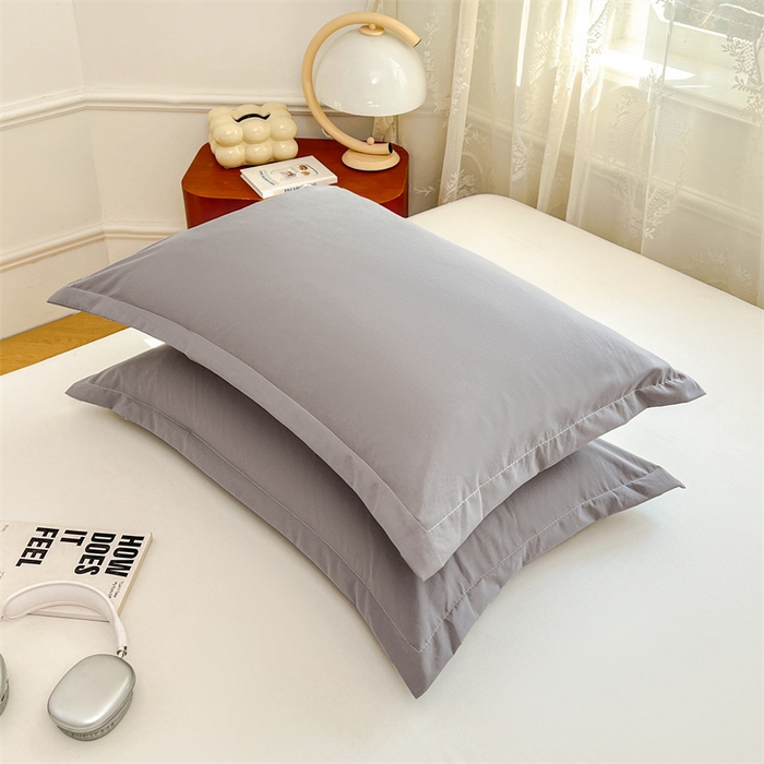 91家纺网 家纺一手货源 找家纺 梦舒羽 2026新款A类云朵棉单层枕套宿舍单人单只一只装枕芯内胆套-单层压线 云墨灰（单层压线）