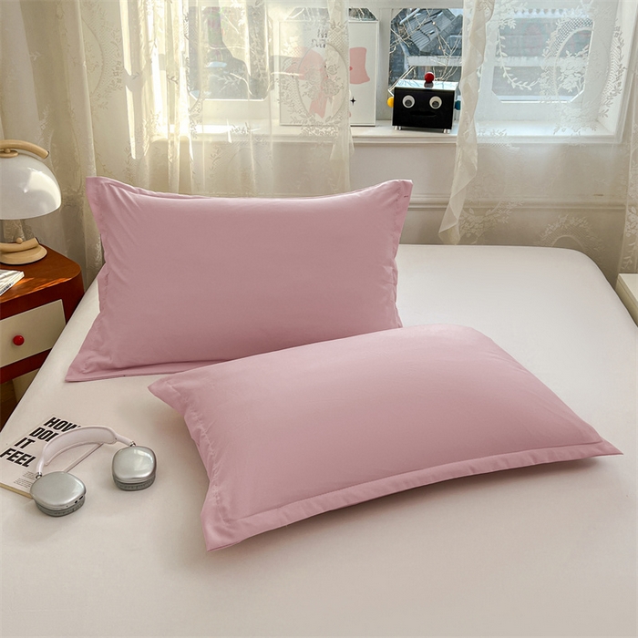 91家纺网 家纺一手货源 找家纺 梦舒羽 2026新款A类云朵棉单层枕套宿舍单人单只一只装枕芯内胆套-单层压线 心动粉（单层压线）