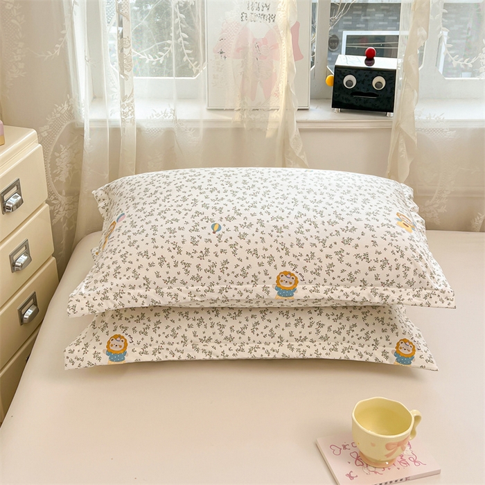 91家纺网 家纺一手货源 找家纺 梦舒羽 2026新款A类云朵棉单层枕套宿舍单人单只一只装枕芯内胆套-单层压线 阳光狮（单层压线）