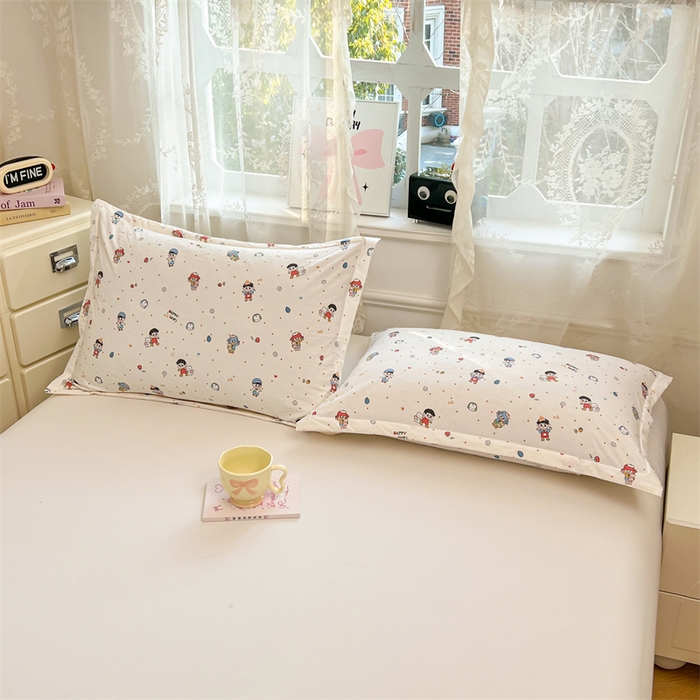 91家纺网 家纺一手货源 找家纺 梦舒羽 2026新款A类云朵棉单层枕套宿舍单人单只一只装枕芯内胆套-单层压线 元气小新（单层压线）