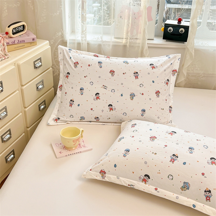 91家纺网 家纺一手货源 找家纺 梦舒羽 2026新款A类云朵棉单层枕套宿舍单人单只一只装枕芯内胆套-单层压线 元气小新（单层压线）