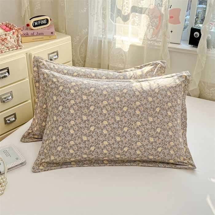 梦舒羽 2026新款A类云朵棉单层枕套宿舍单人单只一只装枕芯内胆套-单层压线 海棠花开（单层压线）