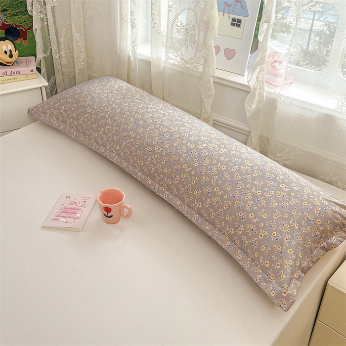 梦舒羽 2026新款A类云朵棉单层枕套1.8米情侣双人加长枕芯内胆套-单层压线 海棠花开（单层压线）