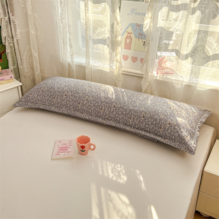 91家纺网 家纺一手货源 找家纺 梦舒羽 2026新款A类云朵棉单层枕套1.8米情侣双人加长枕芯内胆套-单层压线 兰亭序-蓝（单层压线）