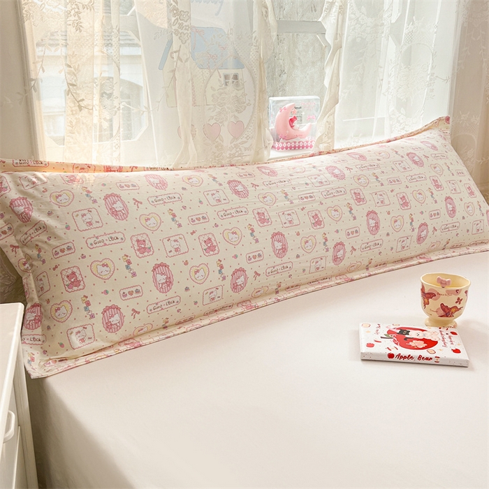 91家纺网 家纺一手货源 找家纺 梦舒羽 2026新款A类云朵棉单层枕套1.8米情侣双人加长枕芯内胆套-单层压线 深海乐园（单层压线）