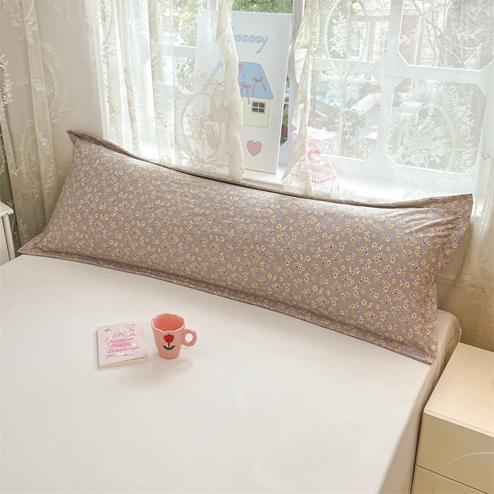 91家纺网 家纺一手货源 找家纺 梦舒羽 2026新款A类云朵棉单层枕套1.8米情侣双人加长枕芯内胆套-单层压线 海棠花开（单层压线）