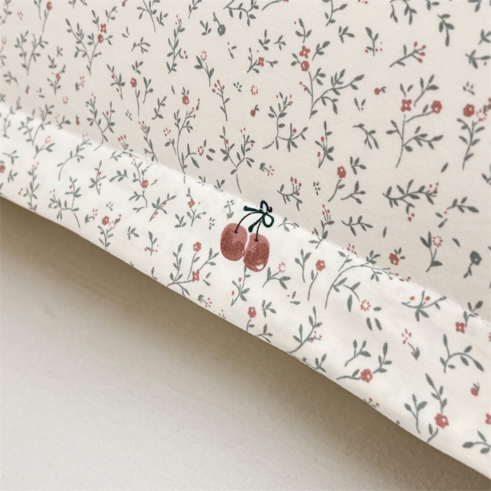 91家纺网 家纺一手货源 找家纺 梦舒羽 2026新款A类云朵棉单层枕套1.8米情侣双人加长枕芯内胆套-单层压线 樱桃花语（单层压线）