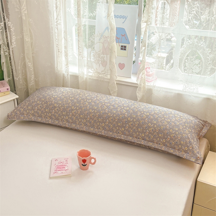 91家纺网 家纺一手货源 找家纺 梦舒羽 2026新款A类云朵棉单层枕套1.8米情侣双人加长枕芯内胆套-单层压线 海棠花开（单层压线）