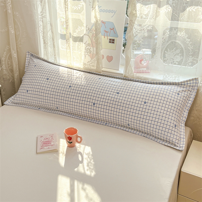 91家纺网 家纺一手货源 找家纺 梦舒羽 2026新款A类云朵棉单层枕套1.8米情侣双人加长枕芯内胆套-单层压线 幸运星（单层压线）