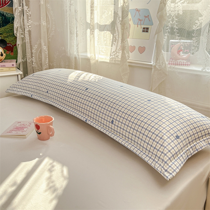 91家纺网 家纺一手货源 找家纺 梦舒羽 2026新款A类云朵棉单层枕套1.8米情侣双人加长枕芯内胆套-单层压线 幸运星（单层压线）