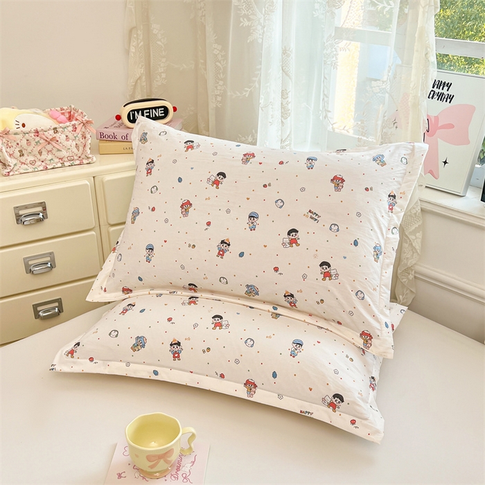 91家纺网 家纺一手货源 找家纺 （总）圣比熊 2026新款A类云朵棉单层枕套宿舍单人单只一只装枕芯内胆套-单层压线