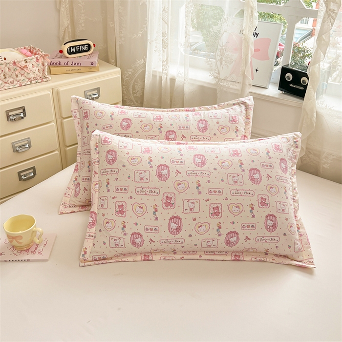 91家纺网 家纺一手货源 找家纺 （总）圣比熊 2026新款A类云朵棉单层枕套宿舍单人单只一只装枕芯内胆套-单层压线