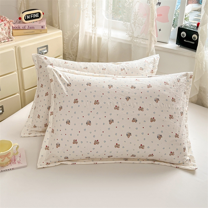 91家纺网 家纺一手货源 找家纺 （总）圣比熊 2026新款A类云朵棉单层枕套宿舍单人单只一只装枕芯内胆套-单层压线