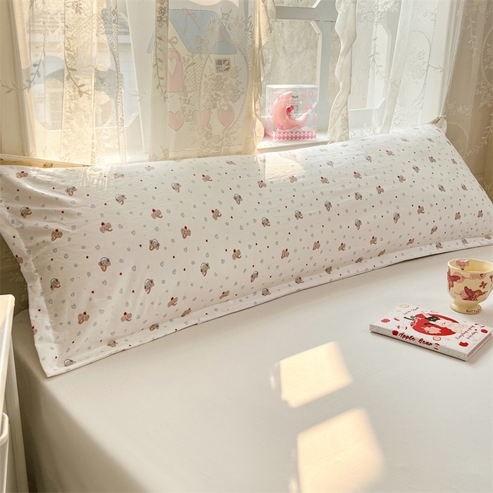 91家纺网 家纺一手货源 找家纺 （总）梦舒羽 2026新款A类云朵棉单层枕套1.8米情侣双人加长枕芯内胆套-单层压线