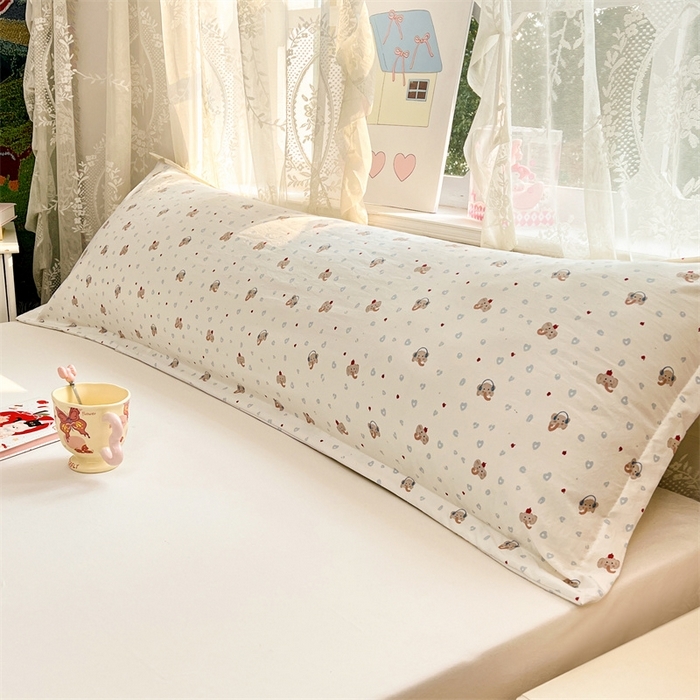91家纺网 家纺一手货源 找家纺 （总）梦舒羽 2026新款A类云朵棉单层枕套1.8米情侣双人加长枕芯内胆套-单层压线