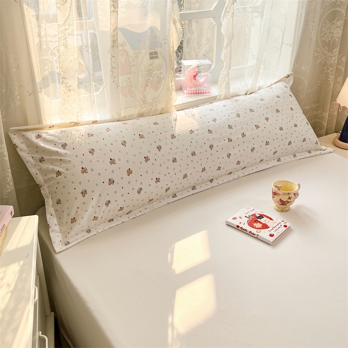 91家纺网 家纺一手货源 找家纺 （总）梦舒羽 2026新款A类云朵棉单层枕套1.8米情侣双人加长枕芯内胆套-单层压线