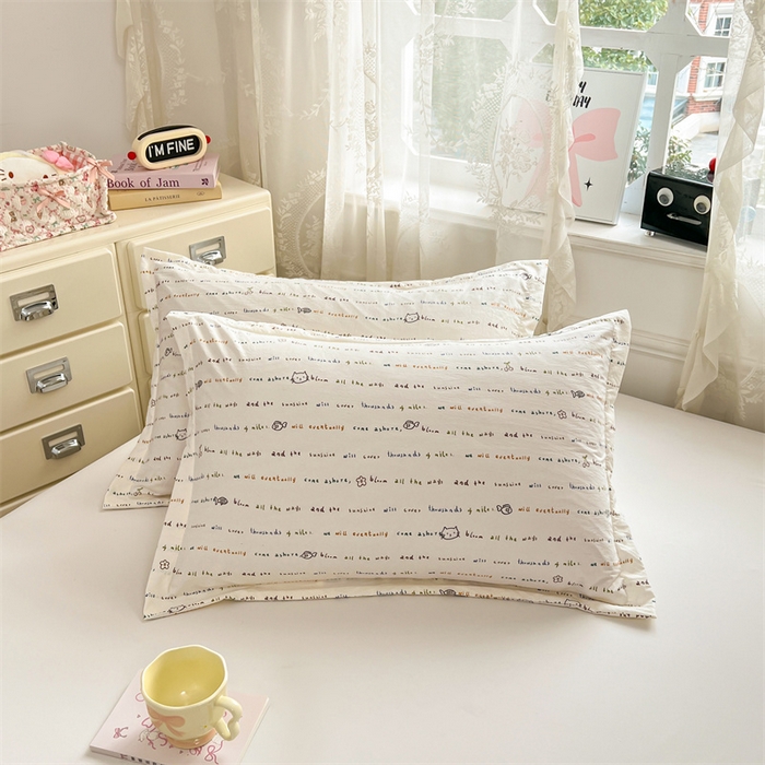 91家纺网 家纺一手货源 找家纺 （总）圣比熊 2026新款A类云朵棉单层枕套宿舍单人单只一只装枕芯内胆套-单层压线